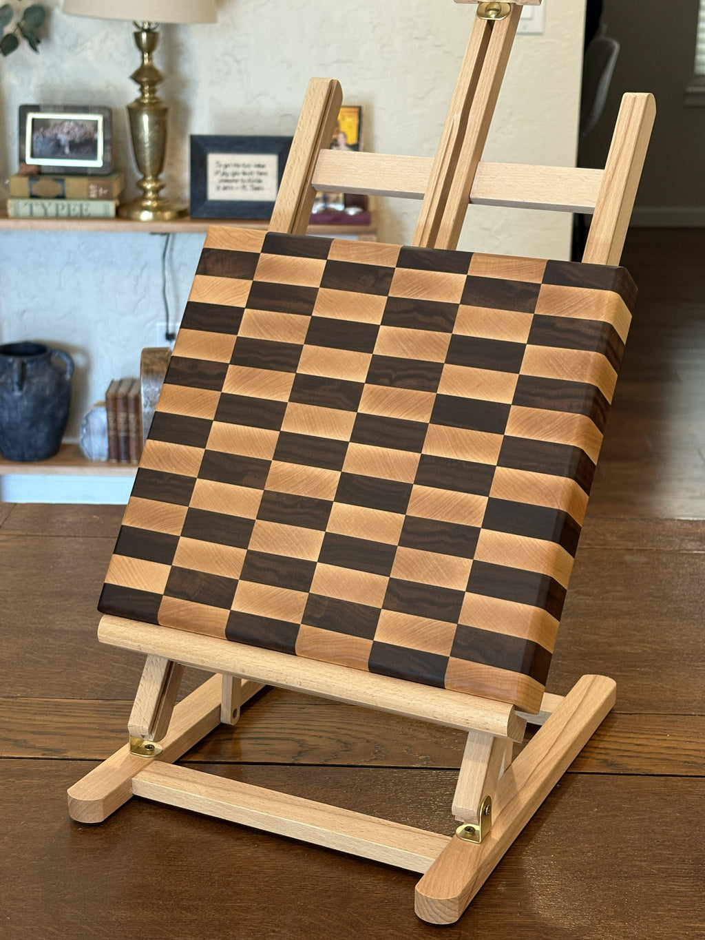 Large Maple & Walnut Checker Cutting Board (end grain)