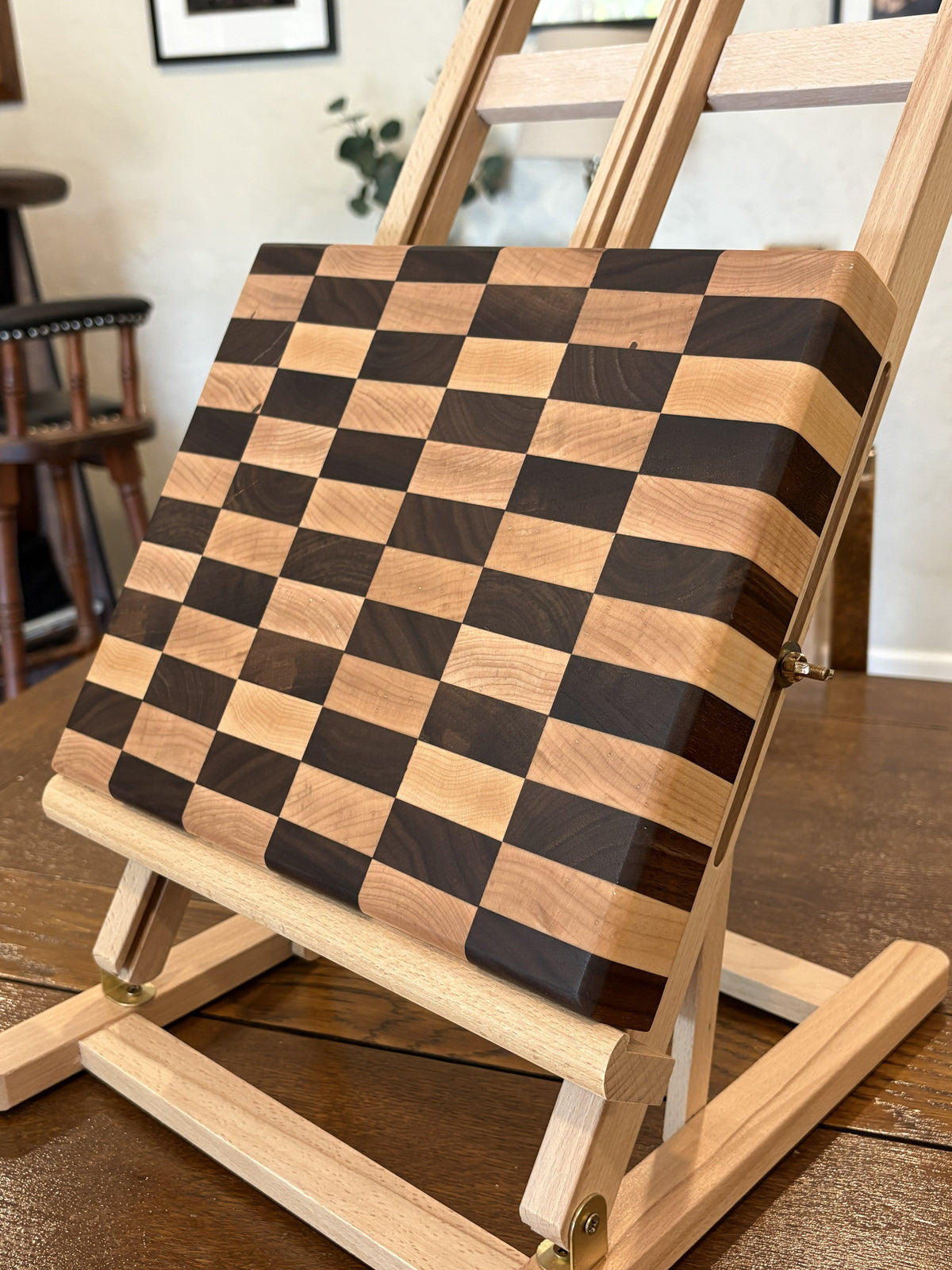 Medium Maple & Walnut Checker Cutting Board (end grain)